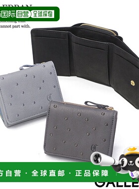 日本直邮CLEDRAN 女士三折钱包CLEDRAN 品牌真皮时尚可爱波尔卡圆