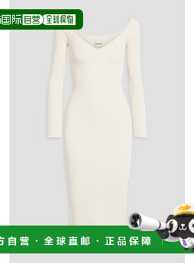 1h可退 香港直邮潮奢 KHAITE 女士 Pia 罗纹针织中长连衣裙 86054