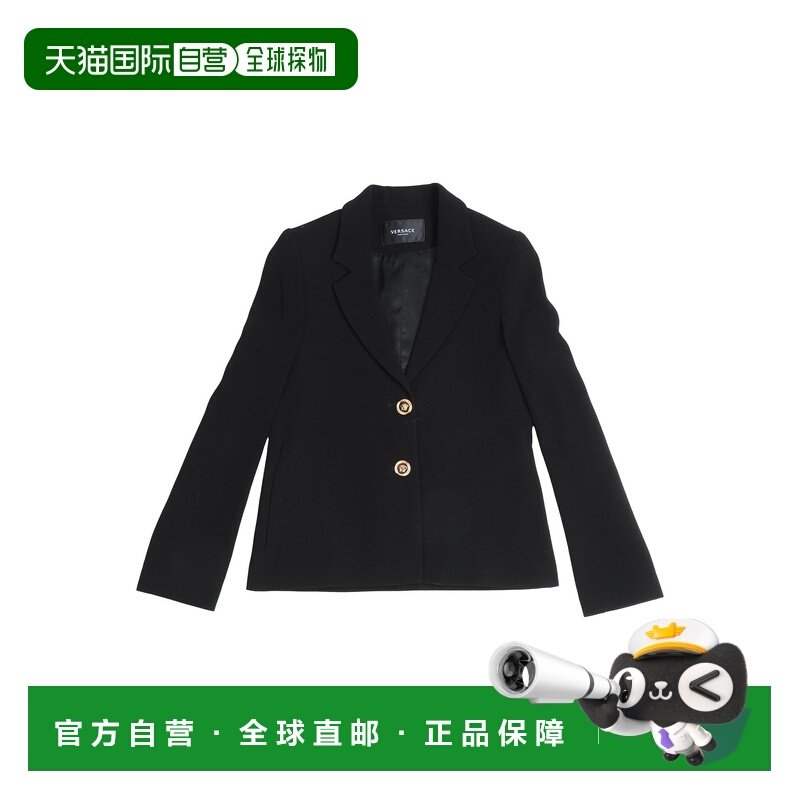 1h可退 香港直邮versace 女童 西装外套童装 black黑色 舒适时尚,童装/婴儿装/亲子装,西服/小西装,淘宝优惠券,粉丝福利购,淘宝优惠卷