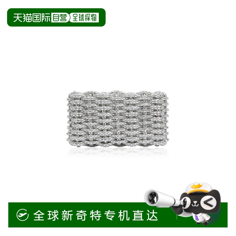 1h可退 香港直邮Simkhai 女士 Morgan 精饰编织手包 metal金属色