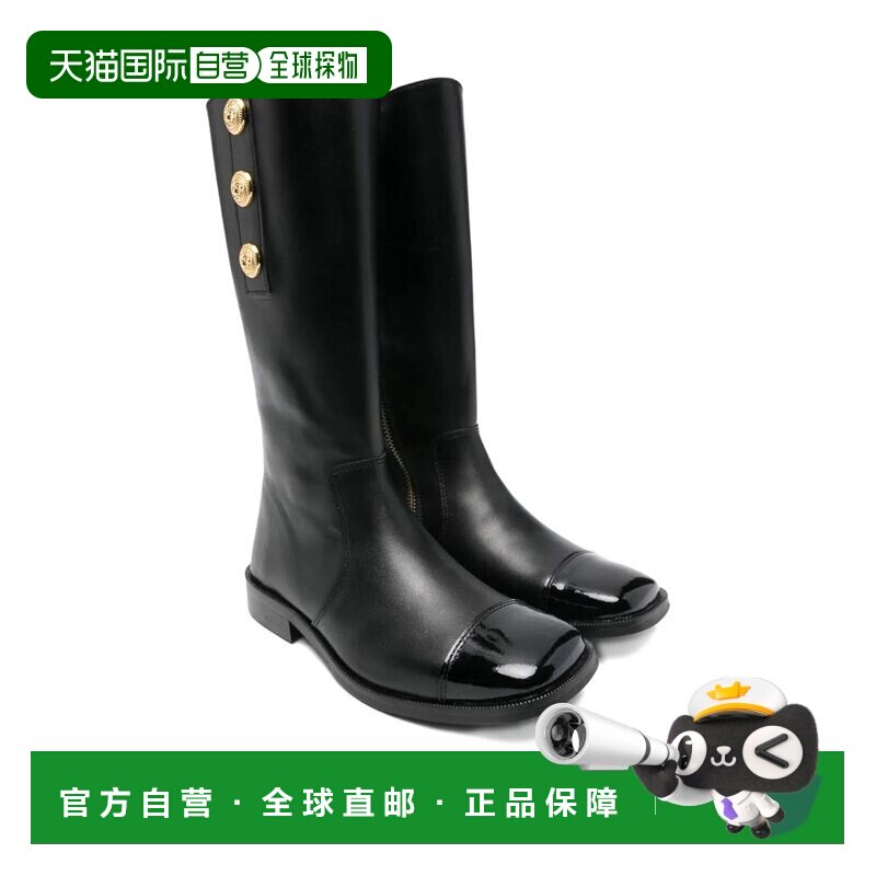 香港直邮BALMAIN 女童童靴 BX0A46Z1574930OR AW2025 黑色 侧拉链图片