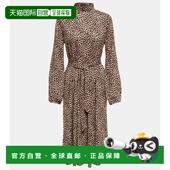 香港直邮A.P.C. 001010 豹纹高领中长连衣裙 女士 Dorothea