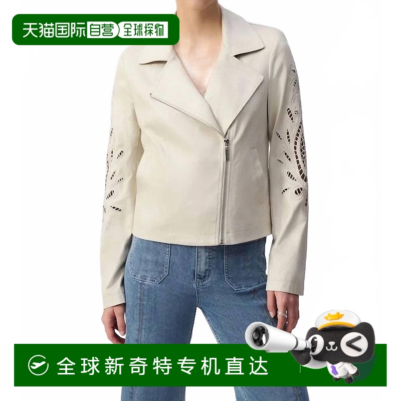 自营 joseph ribkoff烤仿麂皮摩托车夹克月光石（浅米色）-月光石