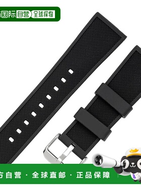 【日本直邮】CREPHA 手表表带 24mm 硅胶树脂 黑色 SI-14
