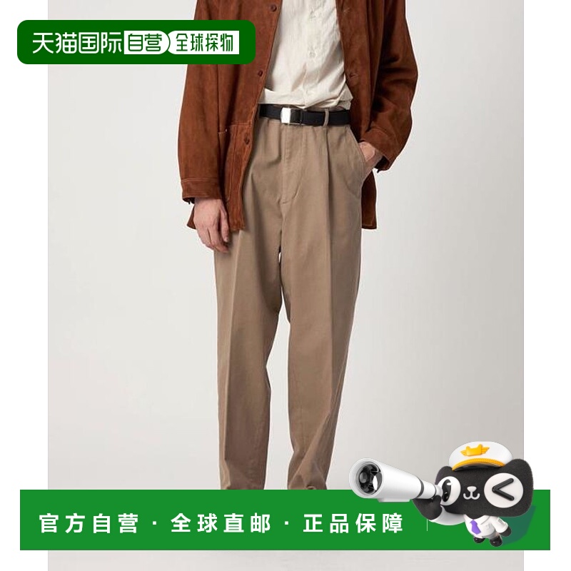 1h可退 日本直邮Steven Alan  拉绒棉质单褶西装裤休闲裤直筒裤