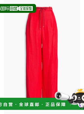 香港直邮Sandro 女士 梭织阔腿裤 SFPPA01643RED red红色 舒适时
