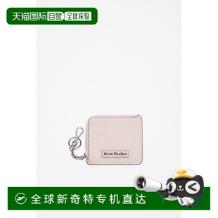 Studios 欧洲直邮Acne FW24女士粉色牛皮钱包