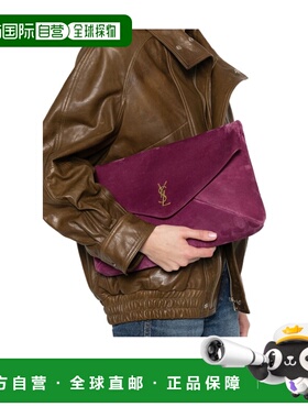 1h可退 香港直邮Saint Laurent 徽标手拿包 8515901U80W