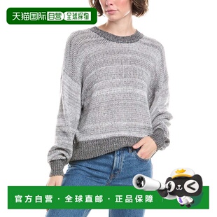 自营Splendid Lyla拼色羊毛混纺毛衣-灰色 美国奥莱直发