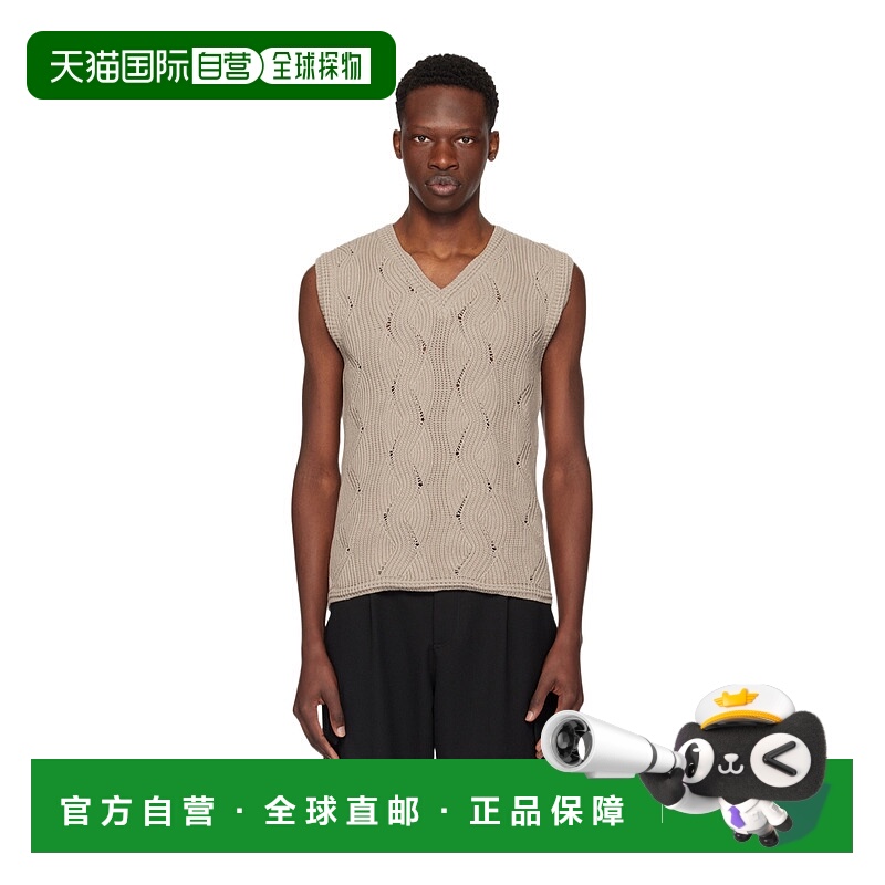 香港直邮Emporio Armani 麻花纹针织马甲 3D1MVD1M13Z