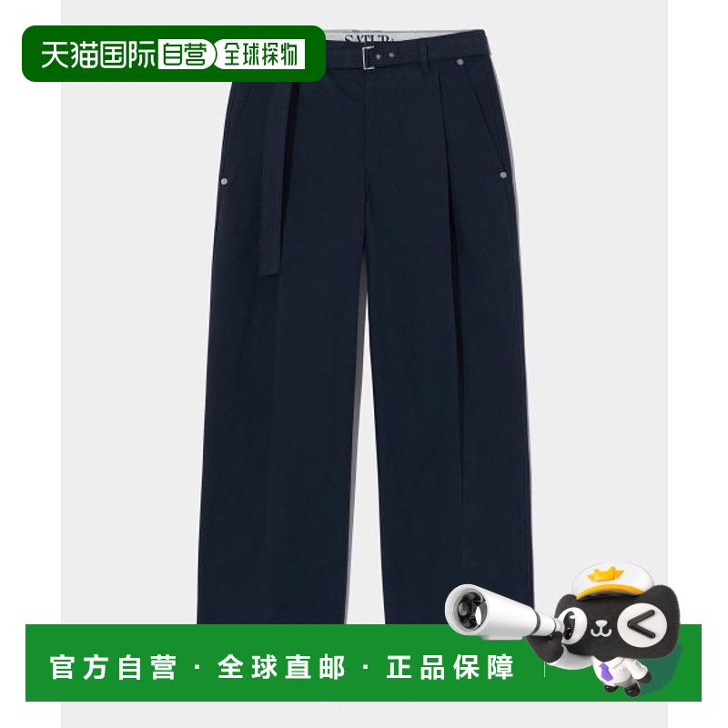 韩国直邮SATUR设计师款大气简约日常休闲个性休闲裤SA23SSMP19NV