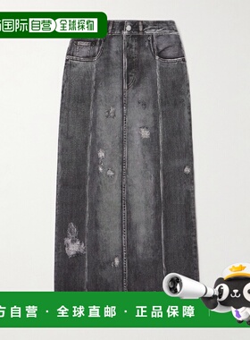 1h可退 香港直邮潮奢 Acne Studios 艾克妮 女士 牛仔印花中长半