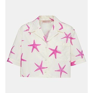Valentino 棉府绸衬衫 华伦天奴 海星图案短款 000276 女士 潮奢