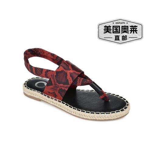 自营Journee Collection 女式 True Comfort Foam Flin 凉鞋 - 红