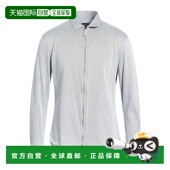 香港直邮潮奢 花纹衬衫 armani 1h可退 阿玛尼 男士 grey灰色 舒