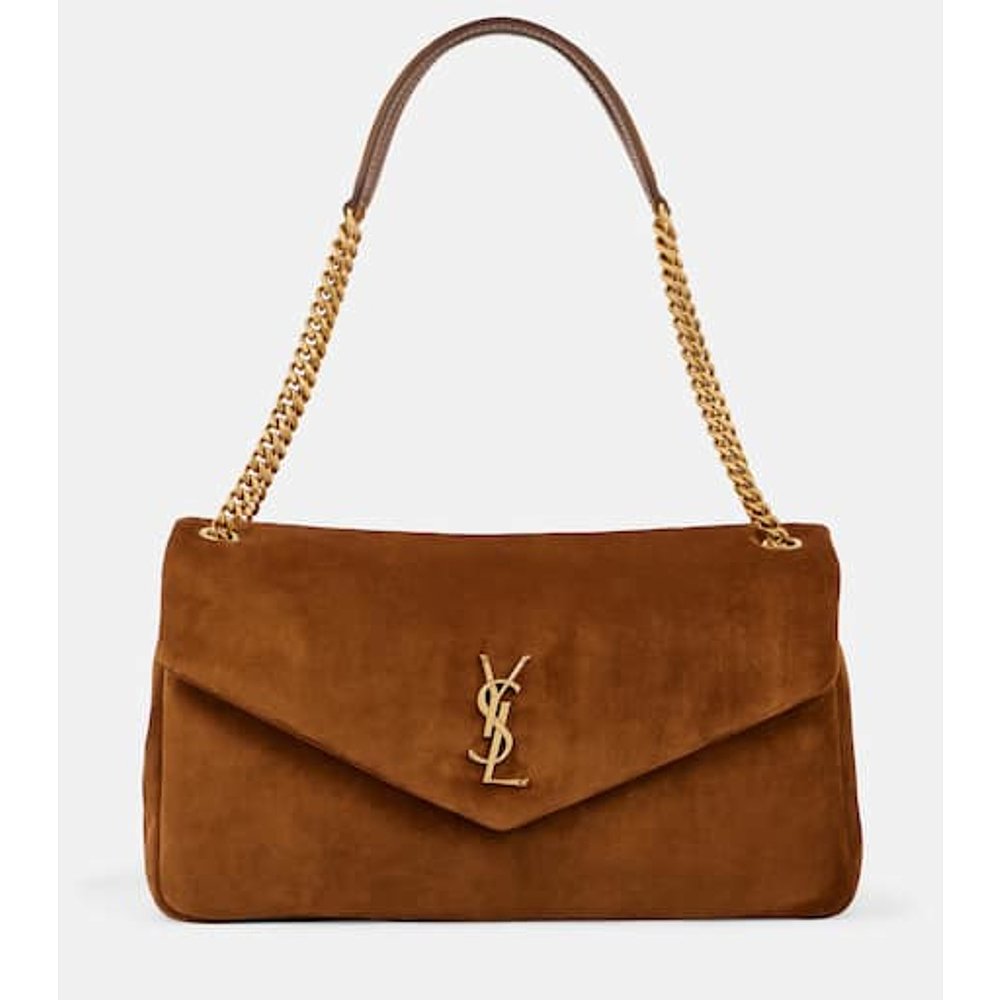 潮奢 Saint Laurent 圣罗兰 女士 Calypso 大号绒面革肩包