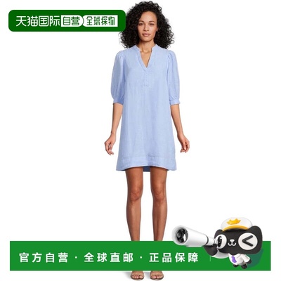 自营Lilly Pulitzer Mialeigh Shift Dress Women Blue  Linen Pu
