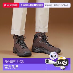 自营欧洲直邮LOWA RENEGADE MID男士皮革户外登山靴深棕色新款
