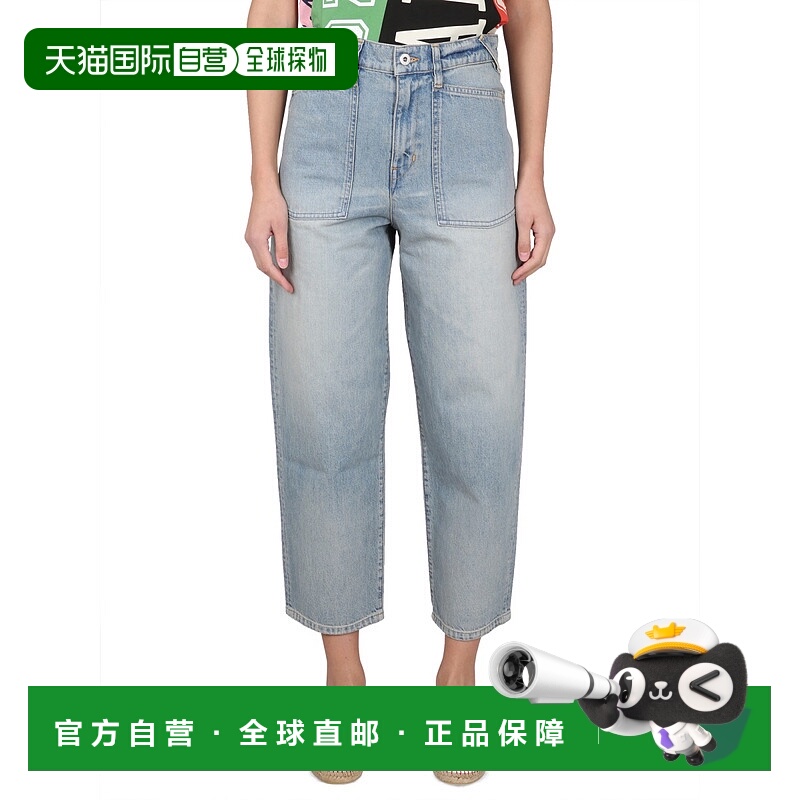 香港直邮KENZO女士牛仔裤FD52DP2046B3DY直筒裤九分裤