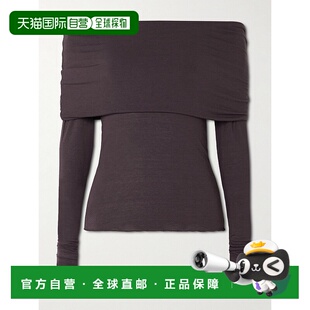 1h可退 香港直邮SKIMS 女士 Phoenix 透视莫代尔混纺露肩长袖上衣