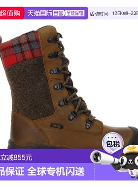 香港直邮Keen女士Greta高筒棕红色格纹防水冬季靴 1026599