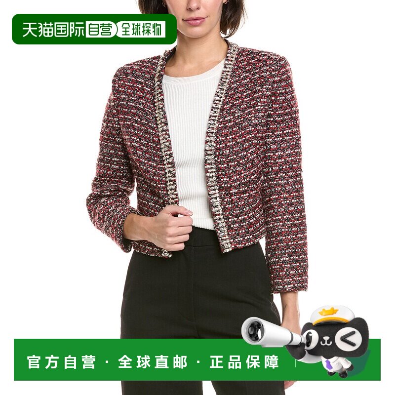 自营Milly Tweed水晶夹克-红色外套 美国直发奥莱
