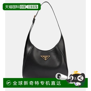 香港直邮Prada 女士 1h可退 普拉达 black黑色 City 中号皮革肩包