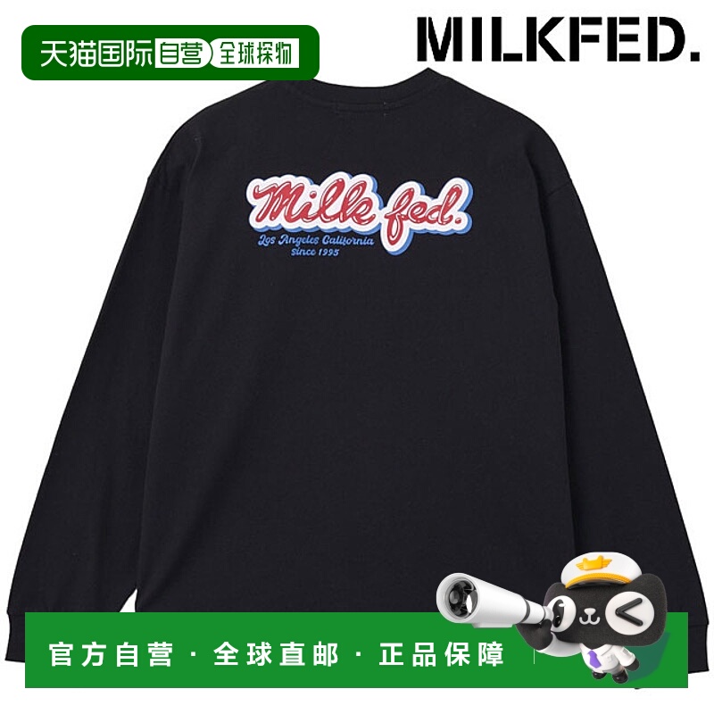 日本直邮MILKFED. ICING LOGO T恤 [103254011002 FW25] 女士黑色