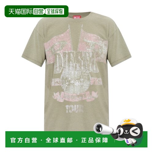 香港直邮DIESEL 男士T恤 A264820HMBP5AA AW2026 花色 圆领T恤