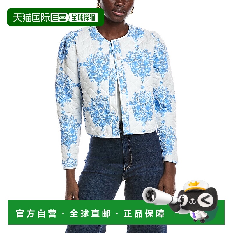 自营Sail to Sable Quilted Print Jacket - white 美国奥莱直发
