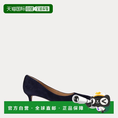 自营欧洲直邮Ralph Lauren拉夫劳伦 Adrienne女士海军蓝绒面革高
