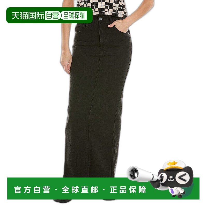 自营MOTHER 牛仔糖果棒长裙 - 黑色 美国奥莱直发半身裙包臀裙