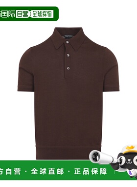 香港直邮Tom Ford 汤姆 福特 男士 羊绒真丝Polo衫 KPS039YMK073E