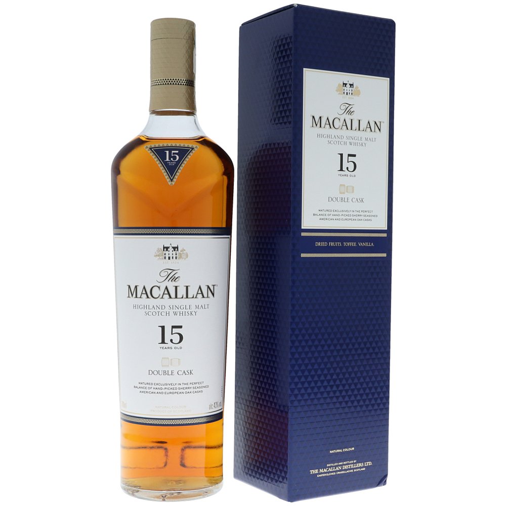 欧洲直邮the macallan麦卡伦15年威士忌43%700ml英国原装进口烈酒