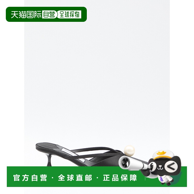 1h可退 香港直邮JIMMY CHOO 女士凉鞋 SANAMULE50AODBLACKWHITE A