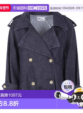 1h可退 香港直邮Self-Portrait 女士 牛仔风衣夹克 PF25831JBLUE