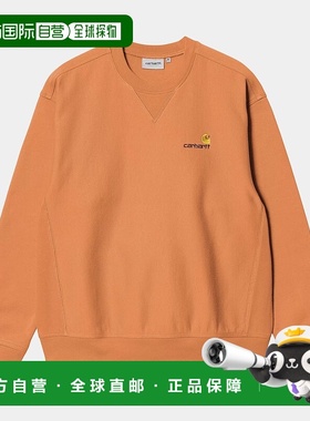 自营欧洲直邮Carhartt Wip 男士橙色棉/涤纶卫衣