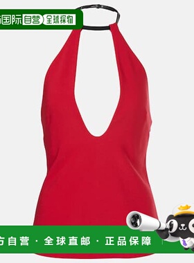 1h可退 香港直邮The Attico 女士 crêpe 挂脖上衣 red红色 舒适