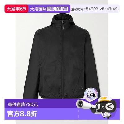 1h可退 香港直邮潮奢 Roa 男士 Hue Logo刺绣细尼龙防撕裂连帽夹