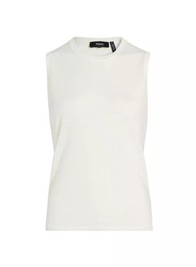 美国直邮THEORY女士背心吊带无袖圆领舒适透气 休闲百搭女装上装