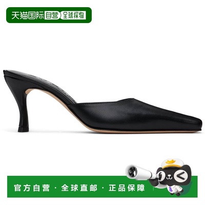 1h可退 香港直邮潮奢 BY FAR 女士 黑色 Selene 穆勒鞋 MWFHC018C