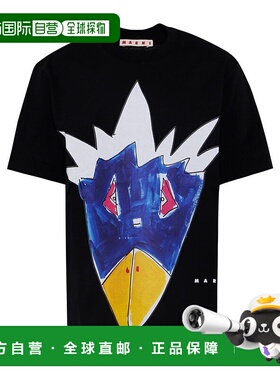 1h可退 香港直邮MARNI 男童T恤 M01569M00RF0M900 AW2025 黑色