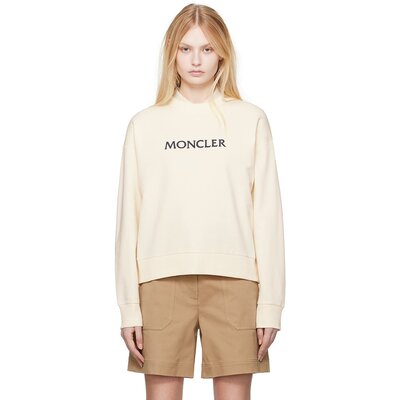 潮奢 Moncler 盟可睐 女士 灰白色刺绣套头衫 K10938G0001689A1K