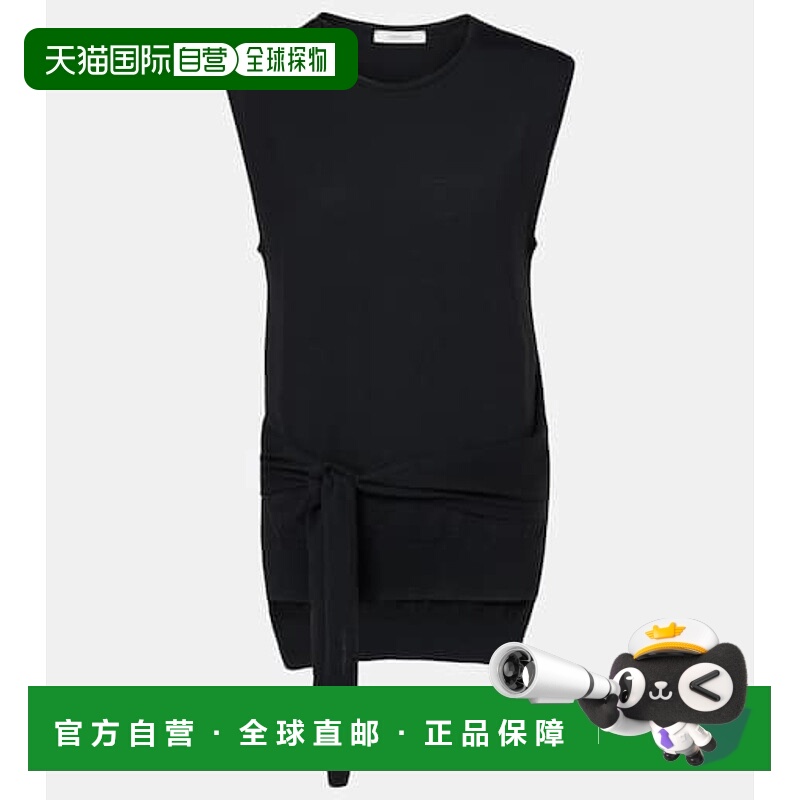 1h可退 香港直邮Lemaire 女士 羊毛混纺上衣 black黑色 舒适时尚