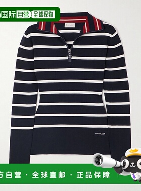 香港直邮Moncler 盟可睐 女士 条纹羊毛毛衣 0939F00001M1180P70