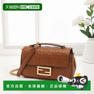 韩国直邮FENDI Baguette 法棍包链条迷你纳帕皮包 (8BR793 AH9C F