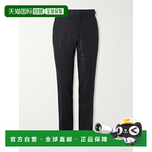 汤姆 福特 男士 1h可退 男装 Ford 锥形珠片精饰羊毛混纺男裤 Tom