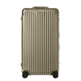 欧洲直邮RIMOWA Trunk Plus系列 男女通用钛金属色铝镁合金行李箱