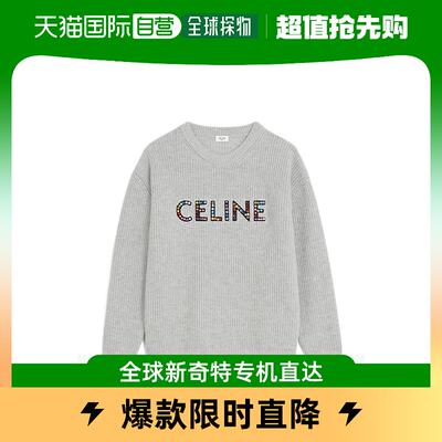 香港直邮潮奢 Celine 思琳 男士徽标罗纹毛衣