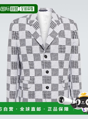 1h可退 香港直邮Kenzo 高田贤三 男士 拼布西装外套 000982